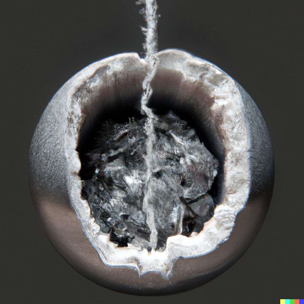 the discovery of gravity made out of a sparkling geode